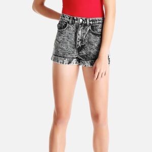 American Apparel Acid Washed High Waisted Shorts